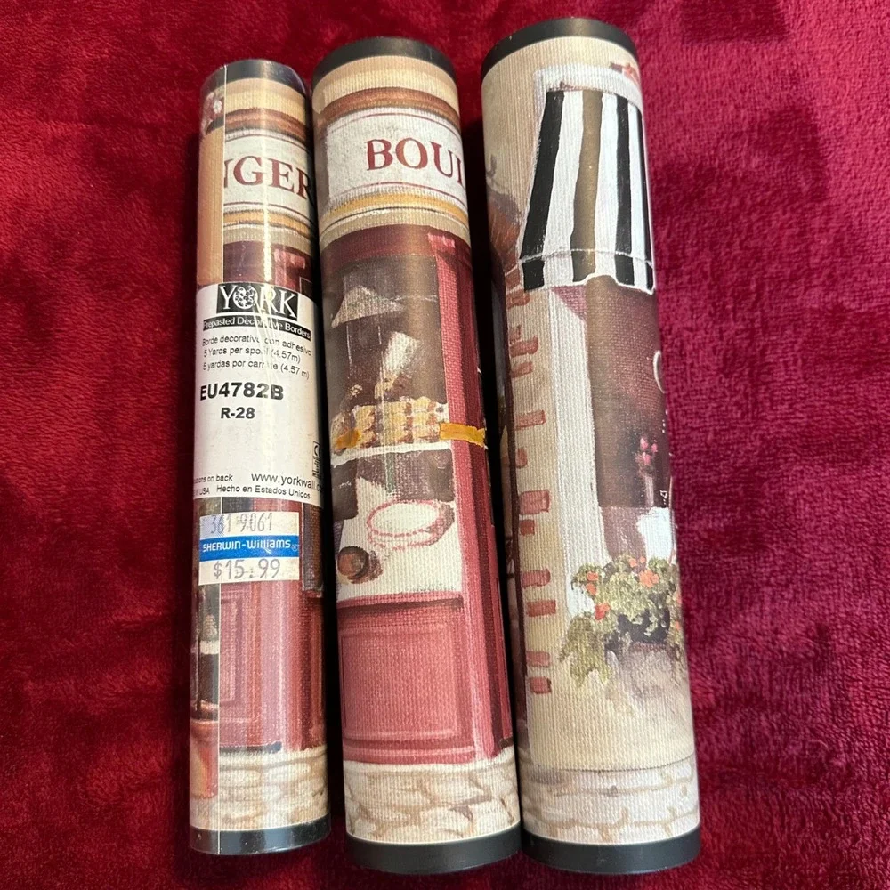 York Wallcoverings French Cafe Boulangerie Wallpaper Border EU4782B 3 Rolls 15yd